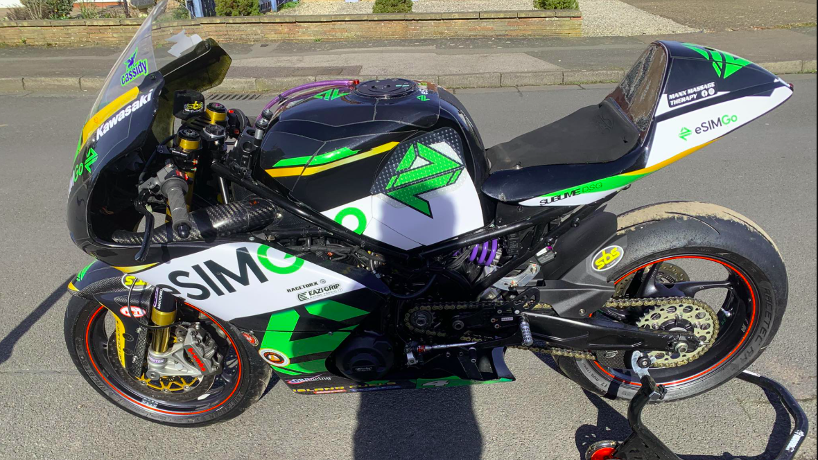 Garry Broughton's Kawasaki Z650 for Manx Grand Prix. Credit: Facebook/Garry Broughton.