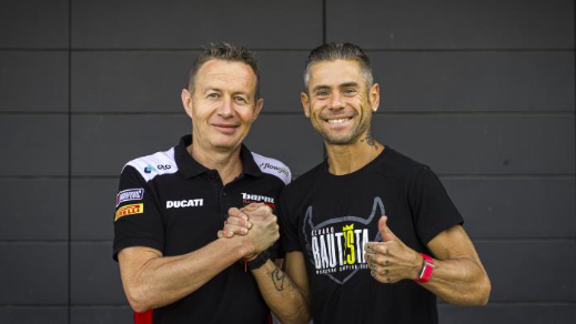 Marco Barnabo, Alvaro Bautista. Credit: Barni Racing Team.