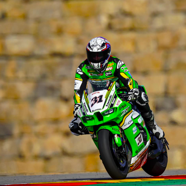 Garrett Gerloff, 2025 WorldSBK Aragon Test. Credit: Kawasaki WorldSBK Team.