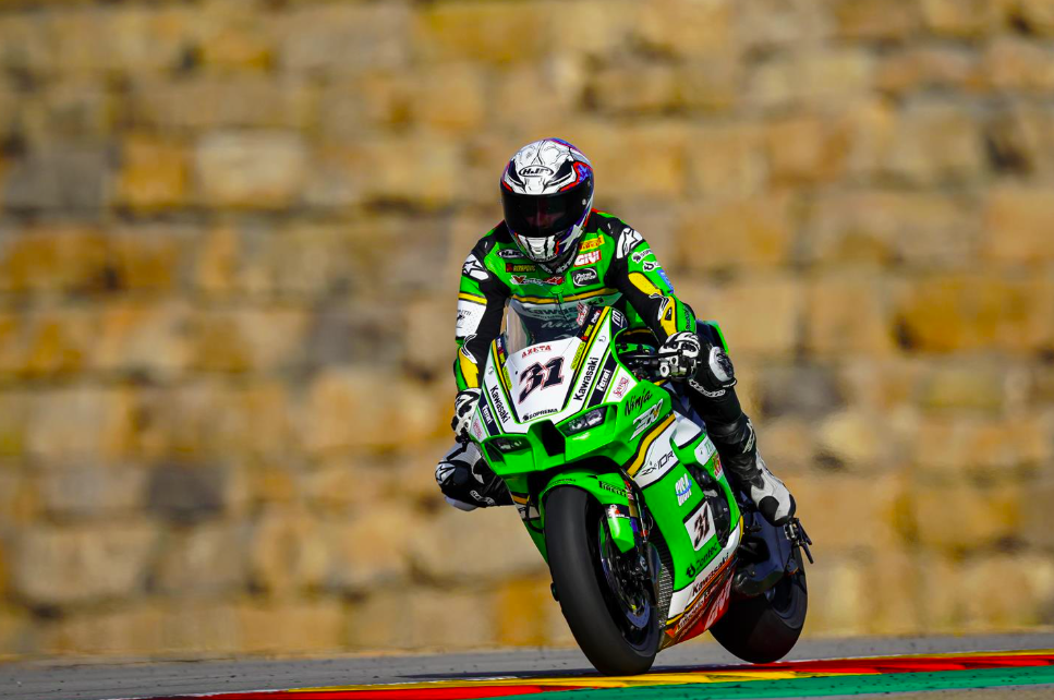 Garrett Gerloff, 2025 WorldSBK Aragon Test. Credit: Kawasaki WorldSBK Team.