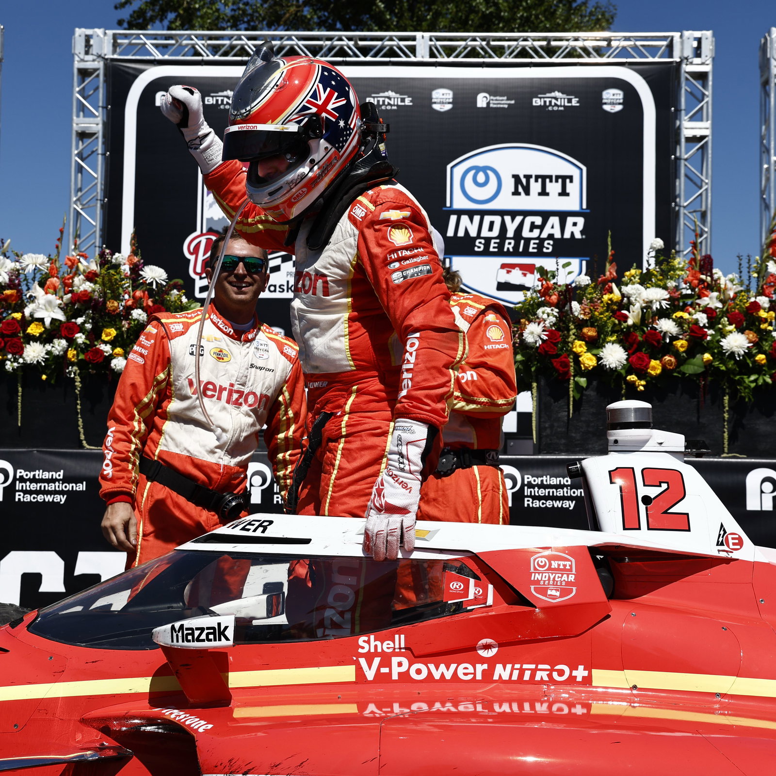 Will Power after winning the 2025 IndyCar Grand Prix of Portland race.