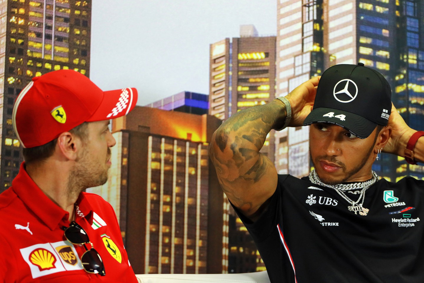 Sebastian Vettel and Lewis Hamilton