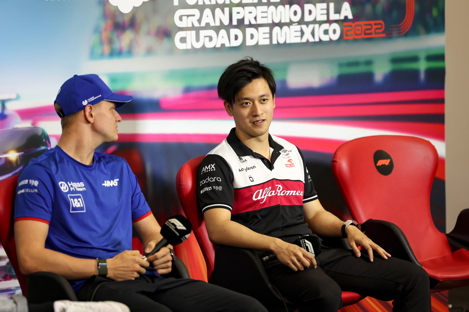 Mick Schumacher and Zhou Guanyu 