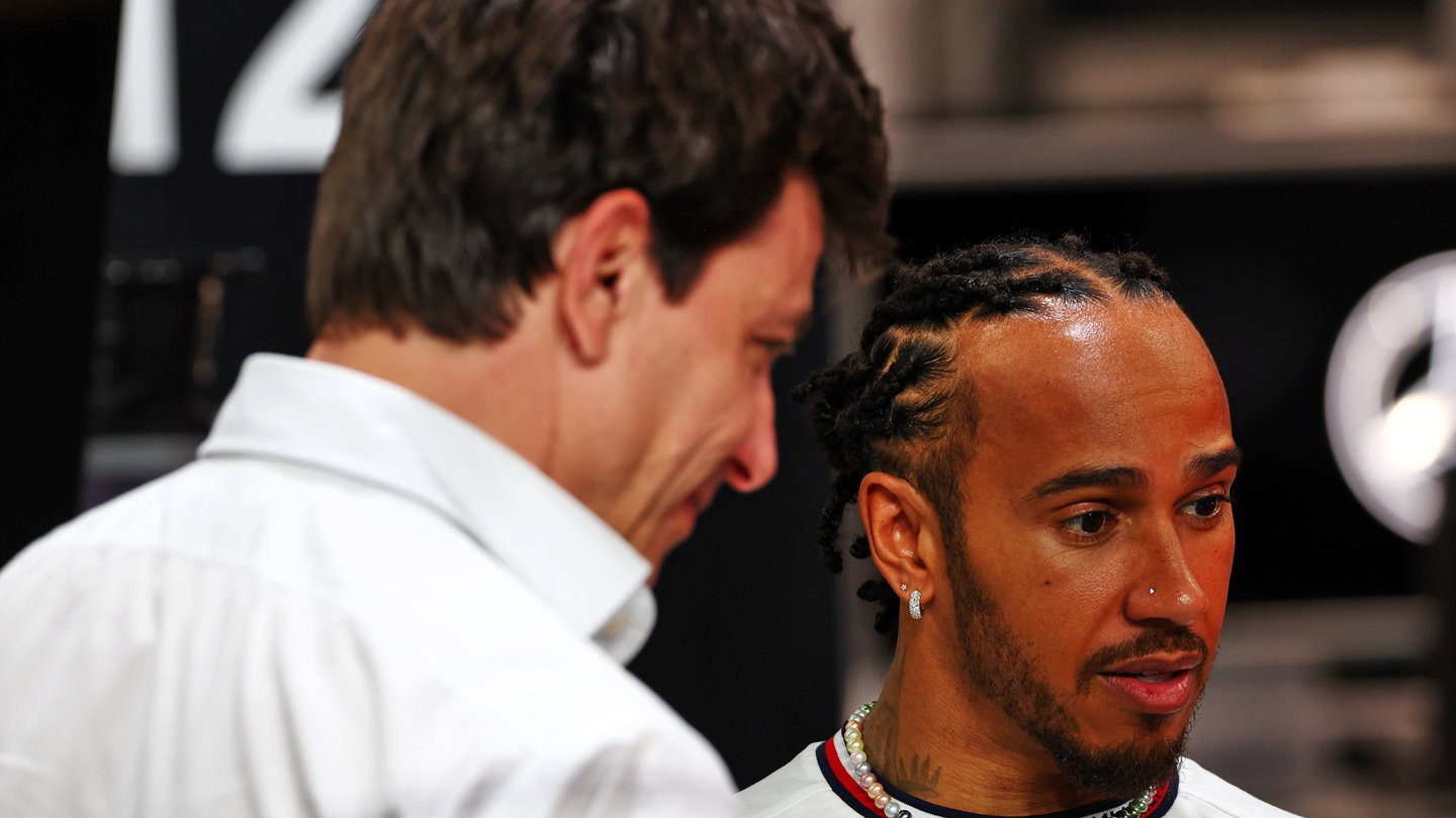 Toto Wolff and Lewis Hamilton