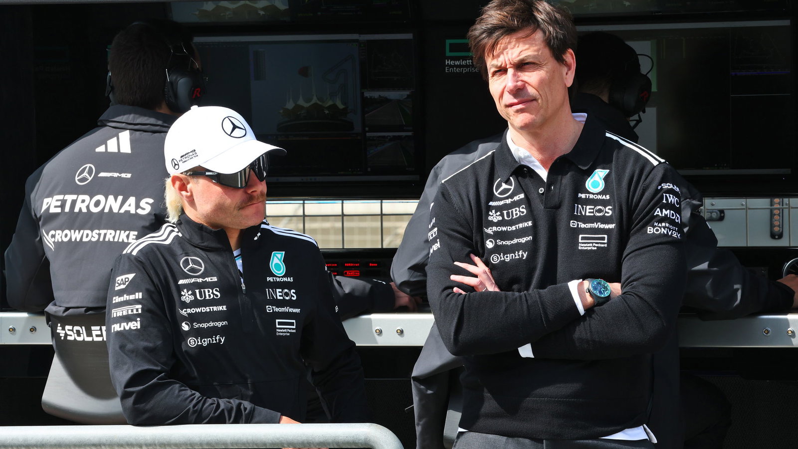 Valtteri Bottas and Toto Wolff 