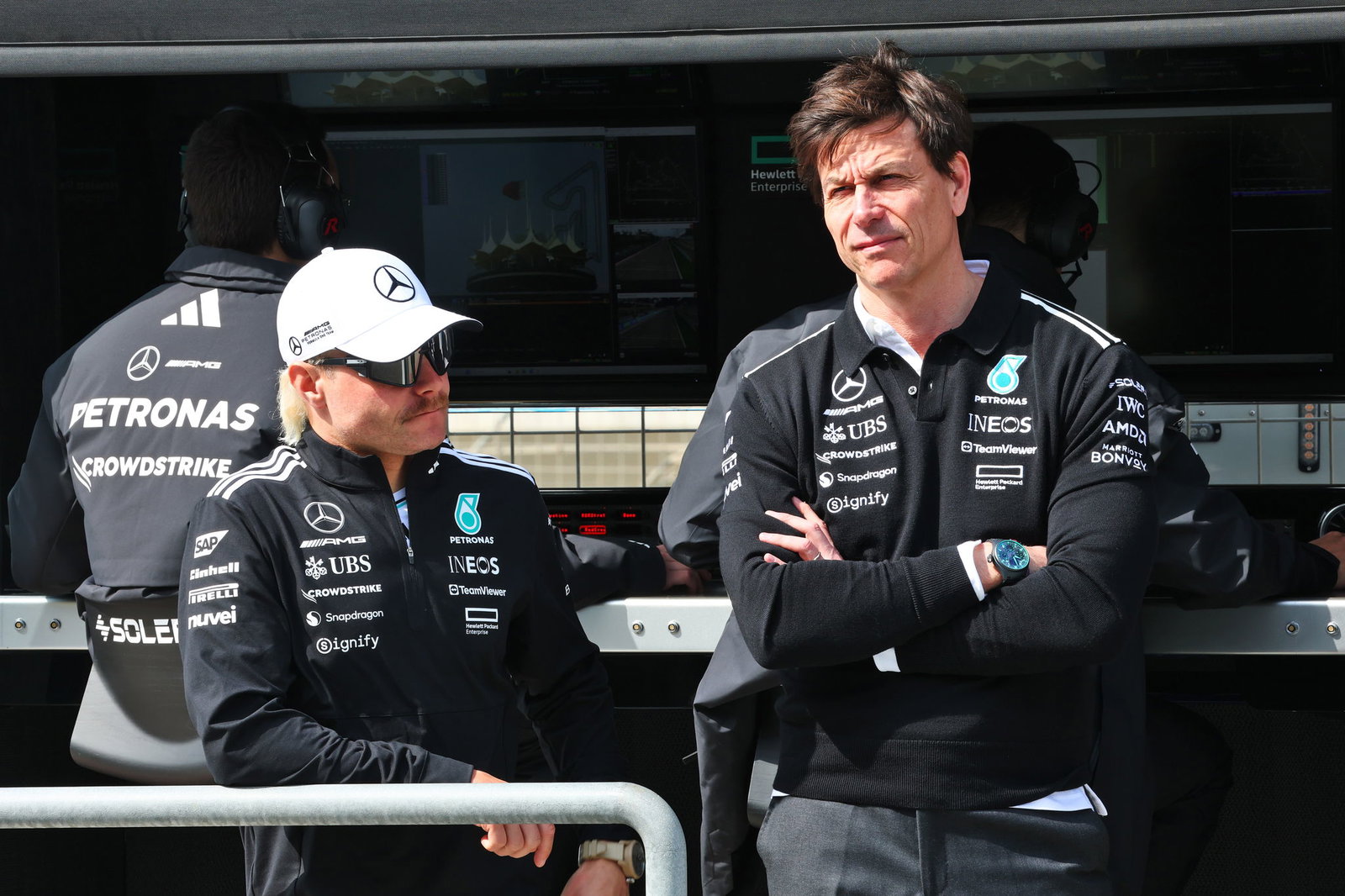 Valtteri Bottas and Toto Wolff 