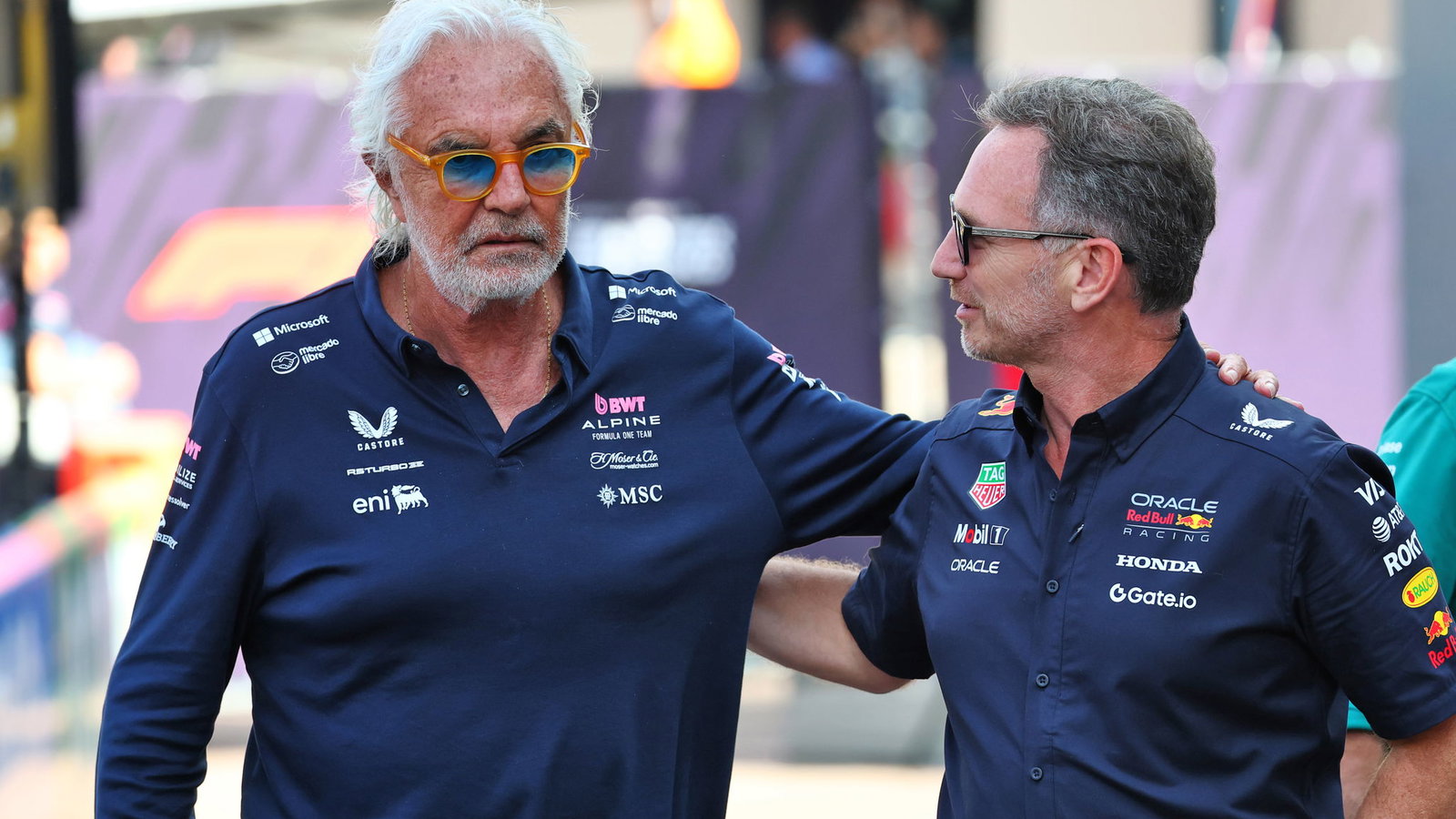 Flavio Briatore and Christian Horner