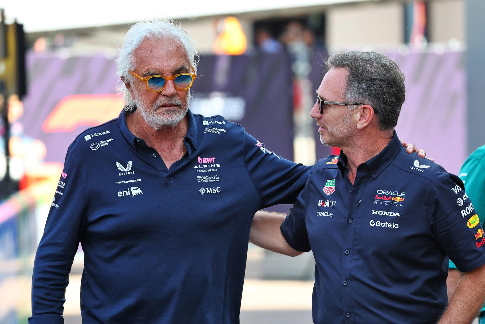 Flavio Briatore and Christian Horner