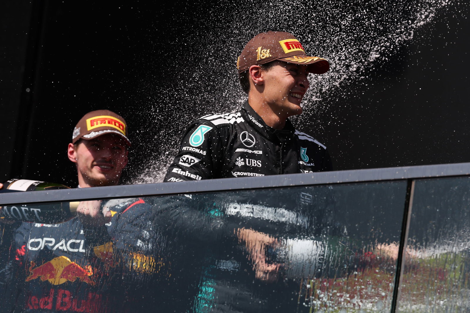 George Russell and Max Verstappen would be title rivals 