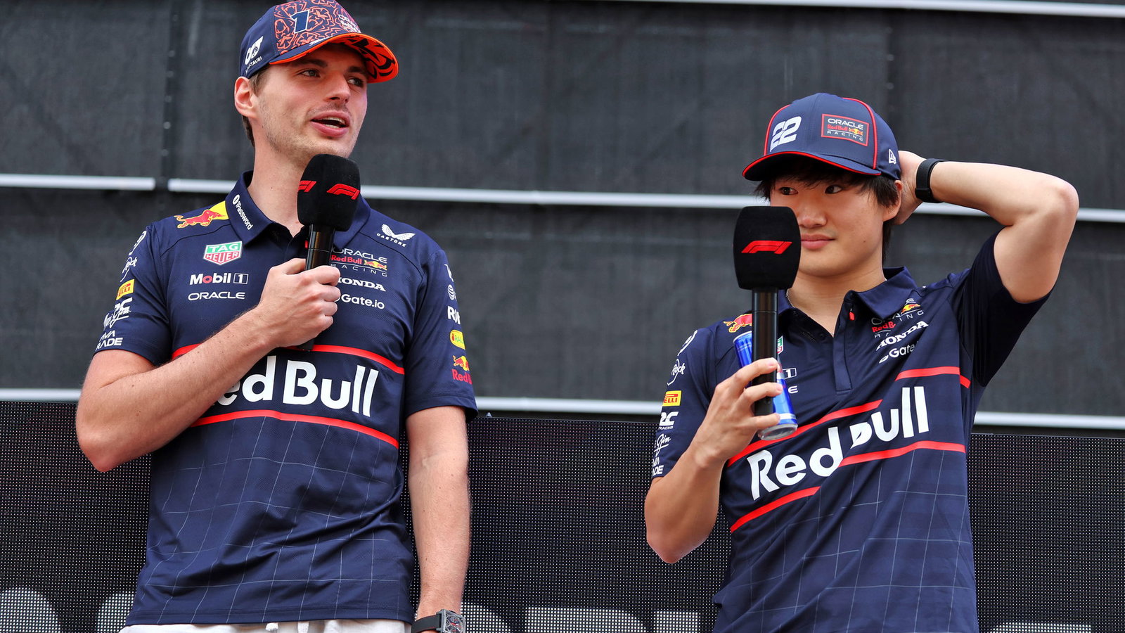 Max Verstappen and Yuki Tsunoda 
