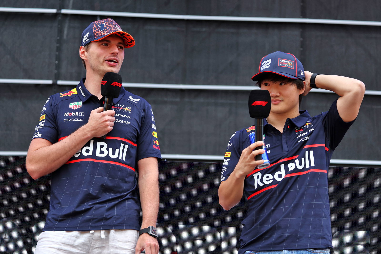 Max Verstappen and Yuki Tsunoda 