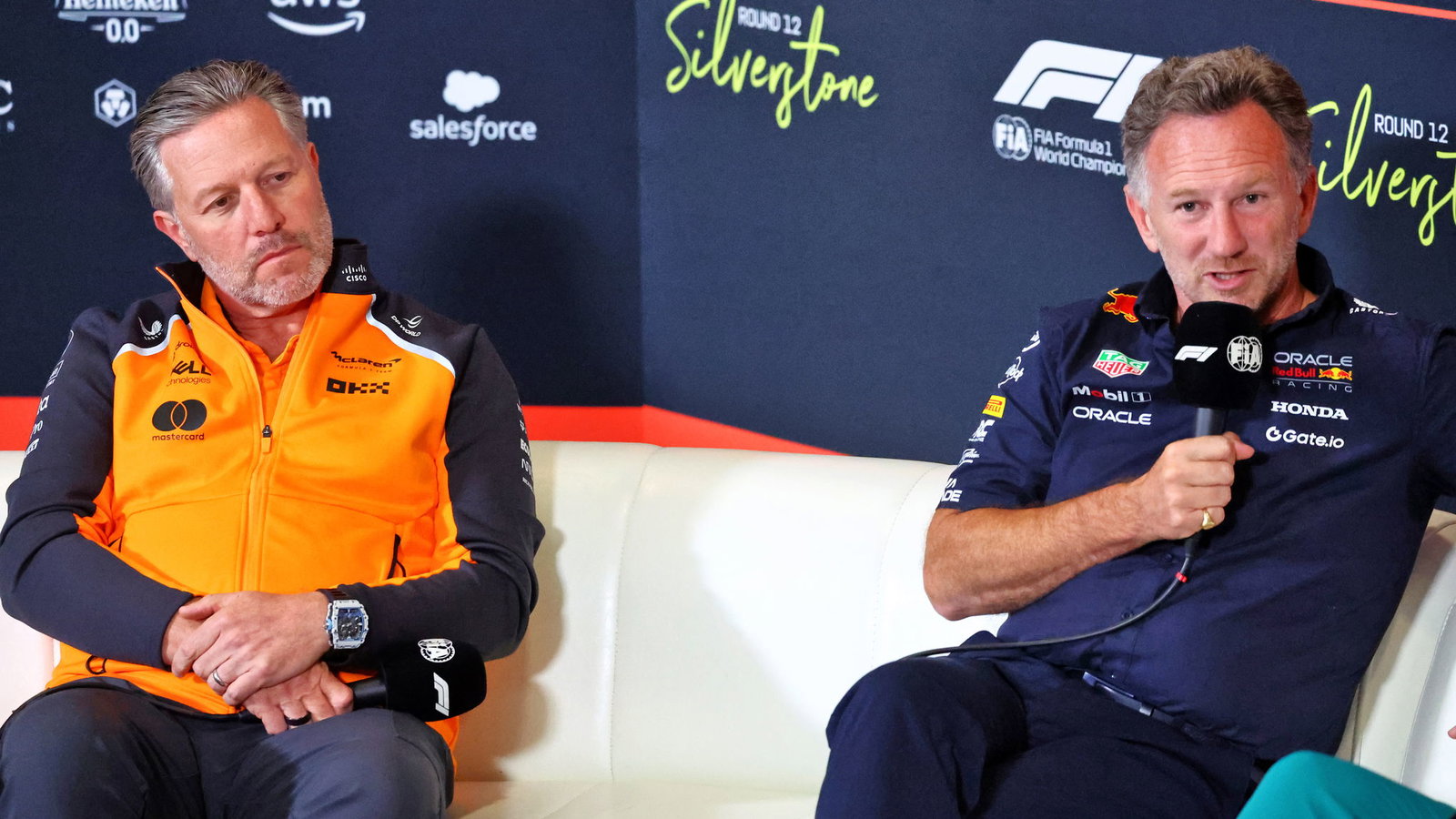 Zak Brown and Christian Horner aimed digs at each other 