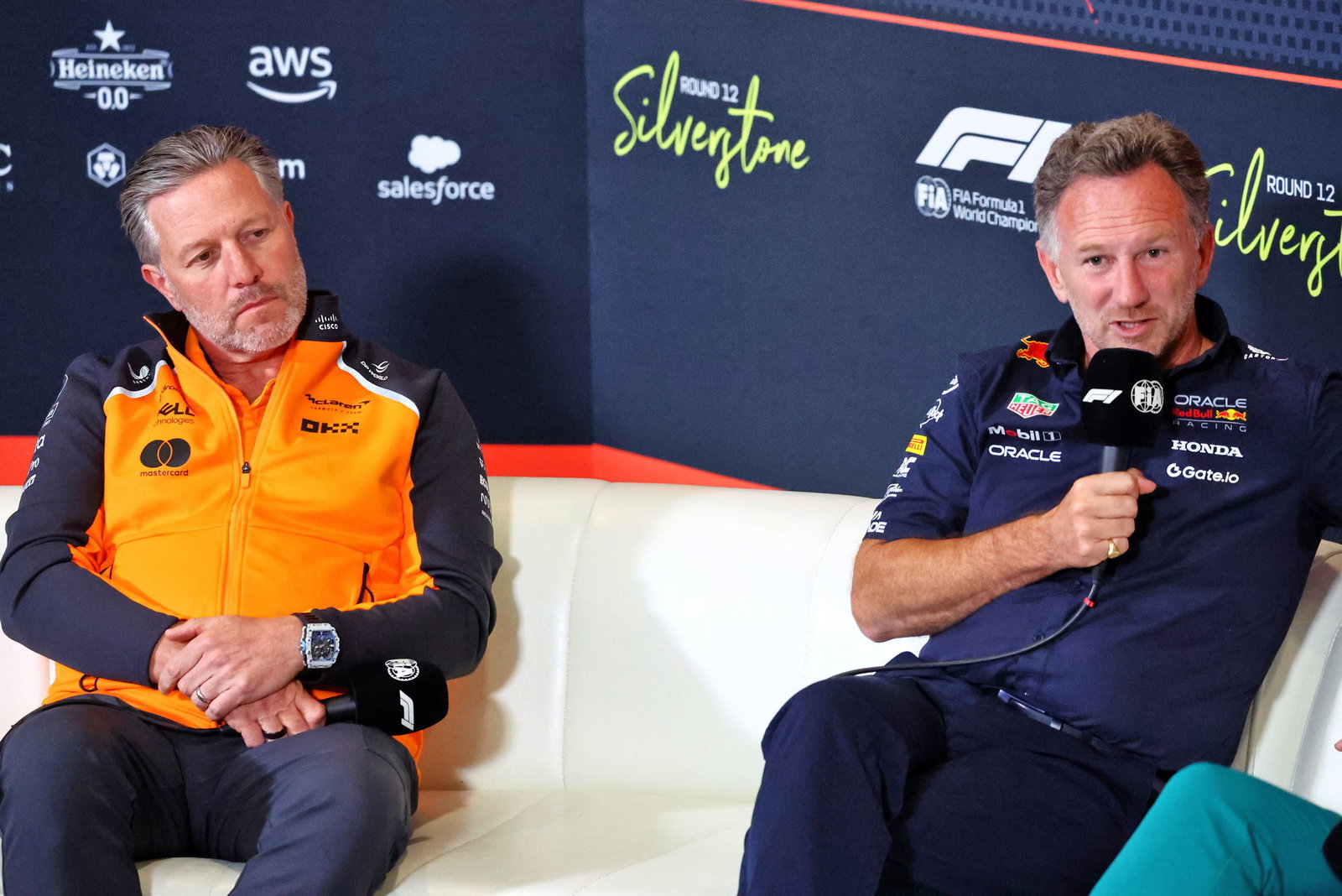 Zak Brown and Christian Horner aimed digs at each other 