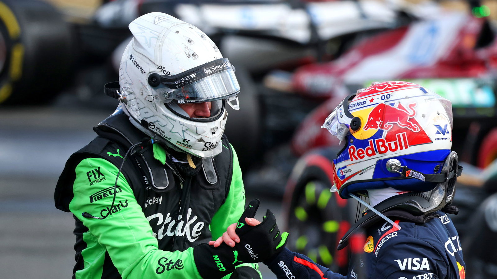 Nico Hulkenberg and Max Verstappen