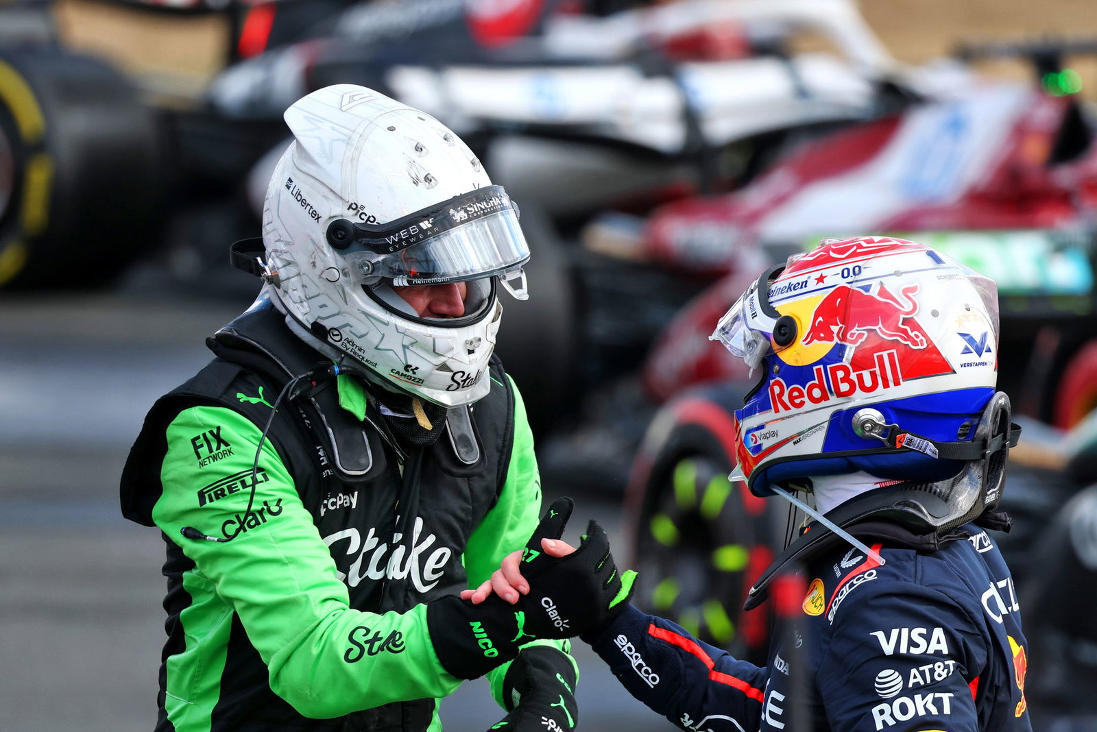 Nico Hulkenberg and Max Verstappen