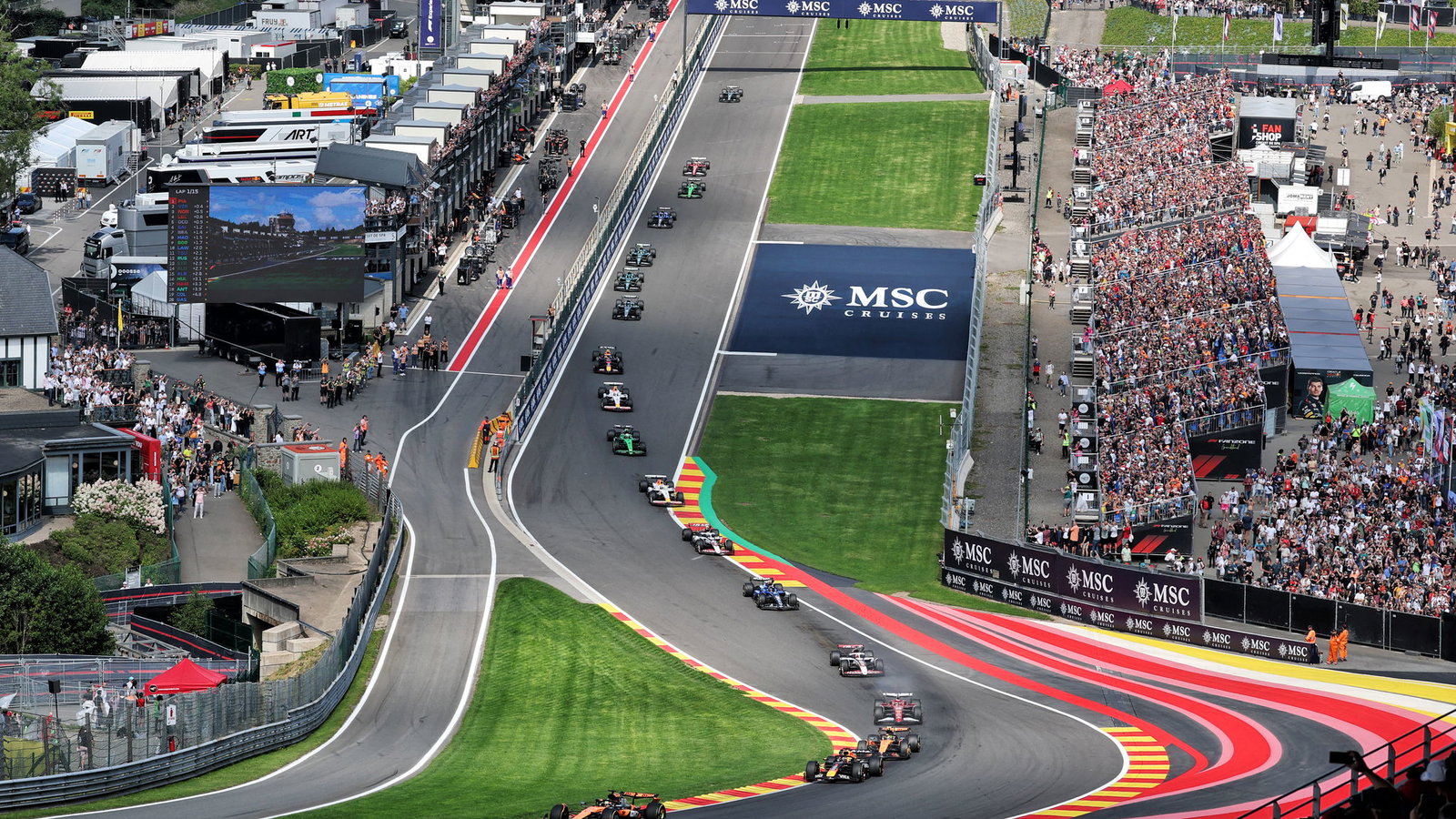 The last F1 sprint race in Belgium was uneventful 