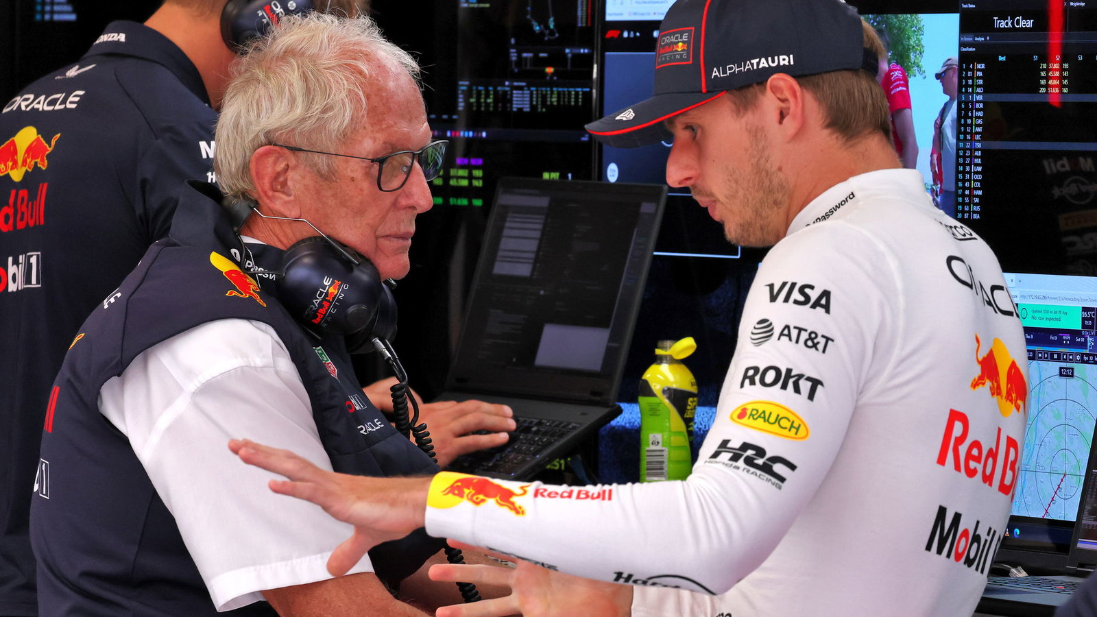 Helmut Marko and Max Verstappen