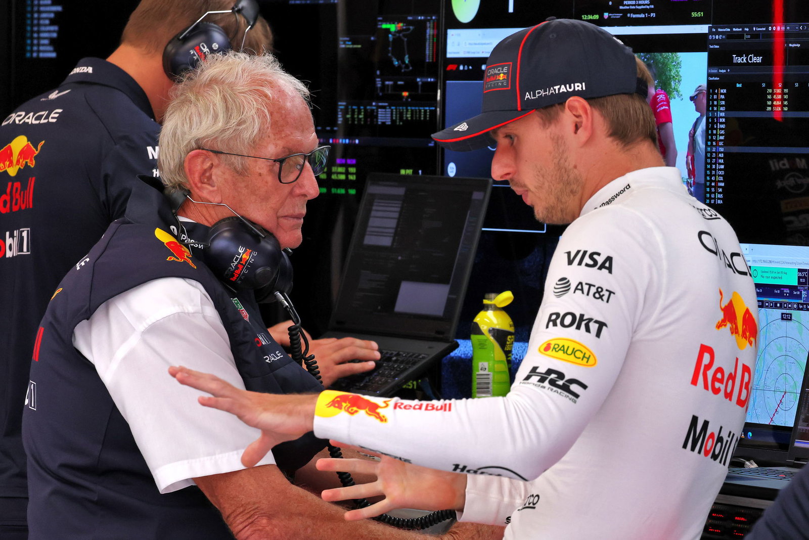 Helmut Marko and Max Verstappen