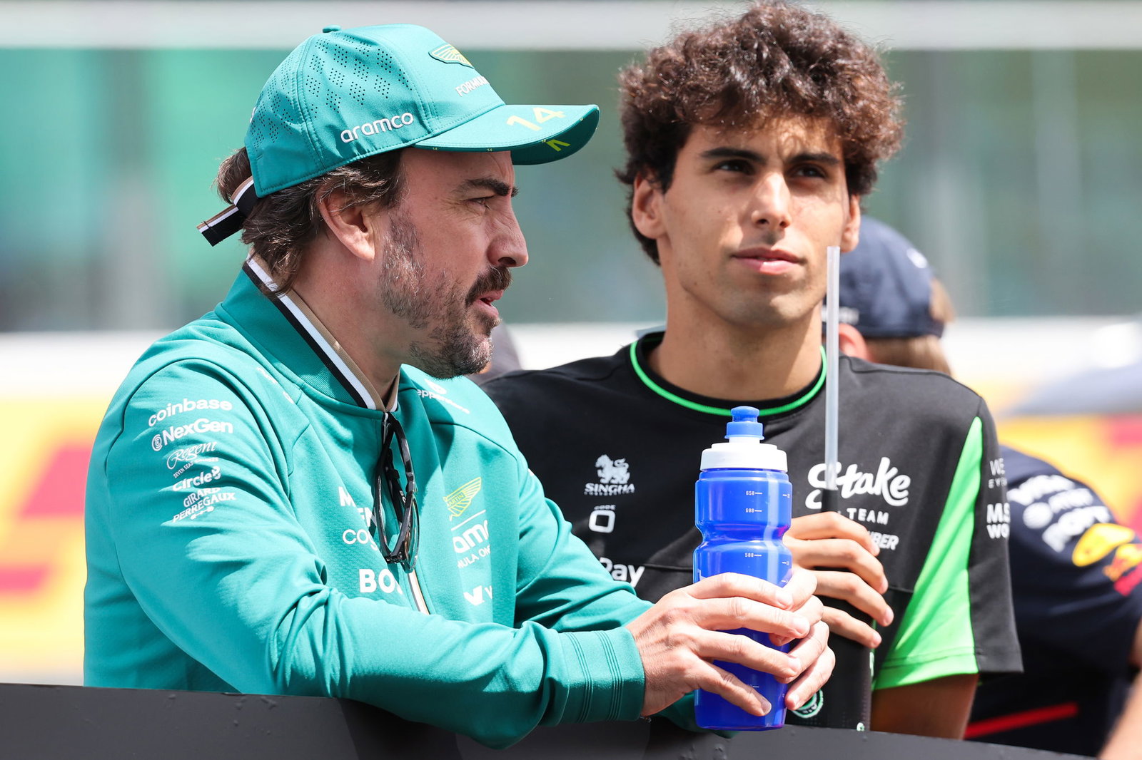 Fernando Alonso and Gabriel Bortoleto 