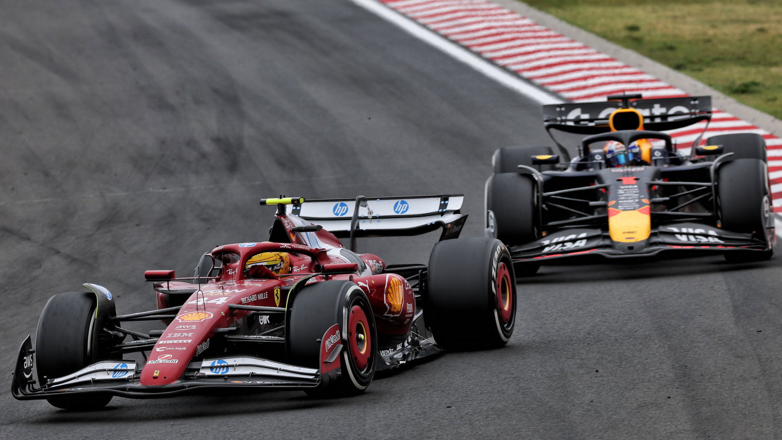 Lewis Hamilton and Max Verstappen got close to contact
