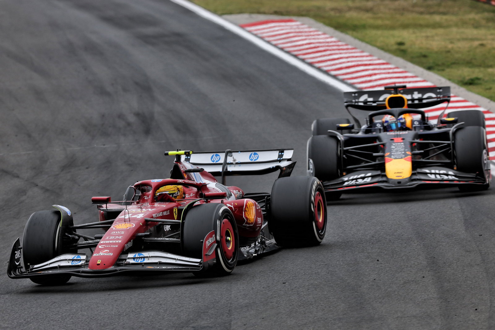 Lewis Hamilton and Max Verstappen got close to contact