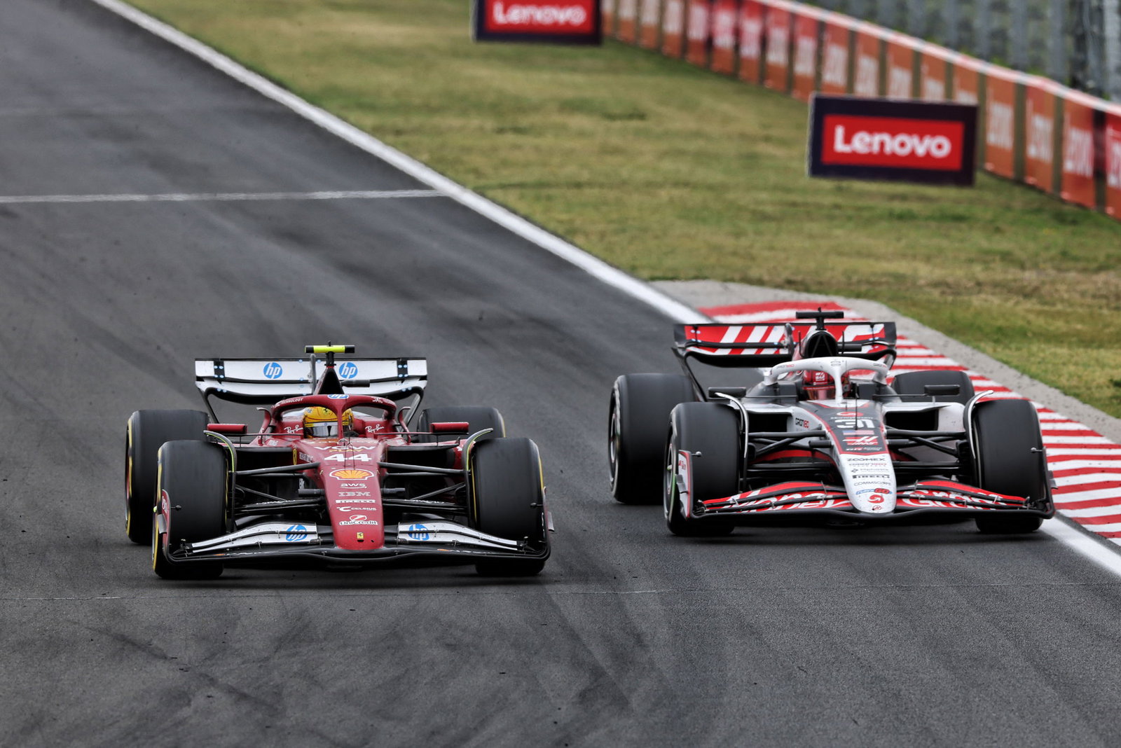 Lewis Hamilton on track in Hungary