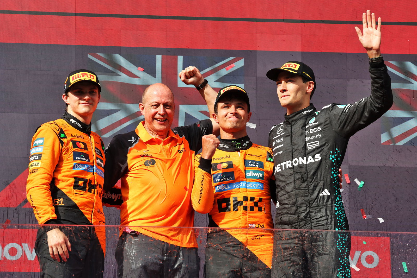 Piastri, Norris, Russell