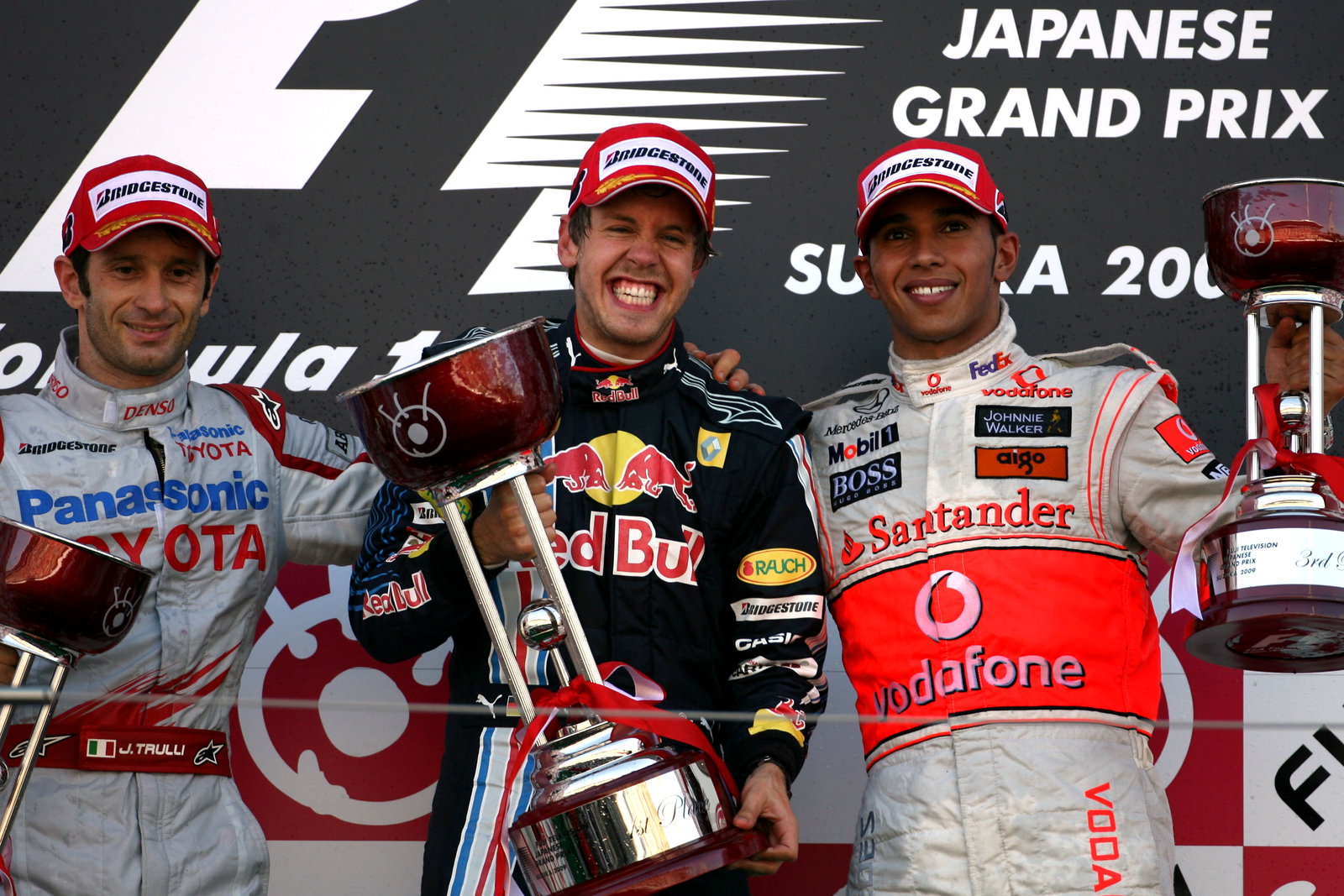 Trulli, Vettel, Hamilton in 2007