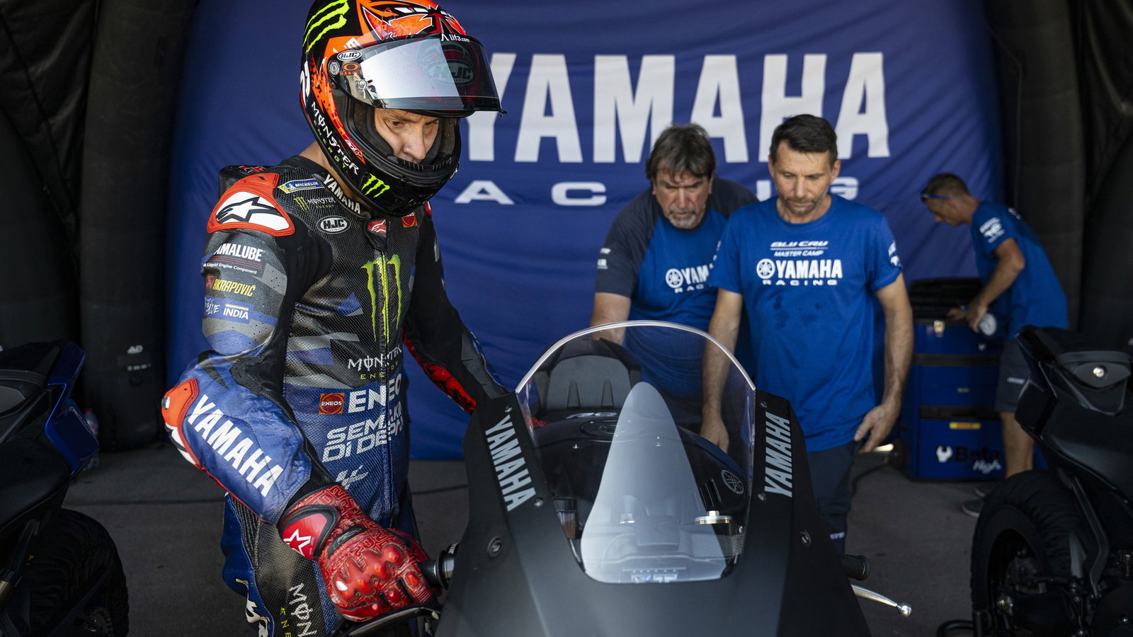 Fabio Quartararo, 2025 Yamaha Blu Cru Master Camp. Credit: Yamaha Racing.