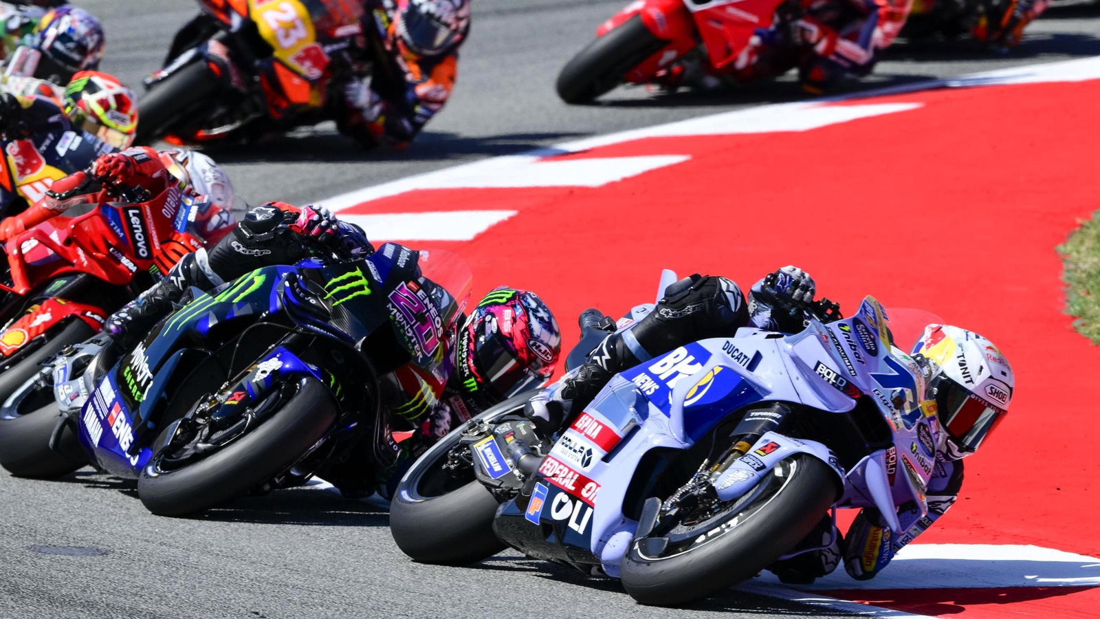 Alex Marquez leads, 2025 Cataolan MotoGP