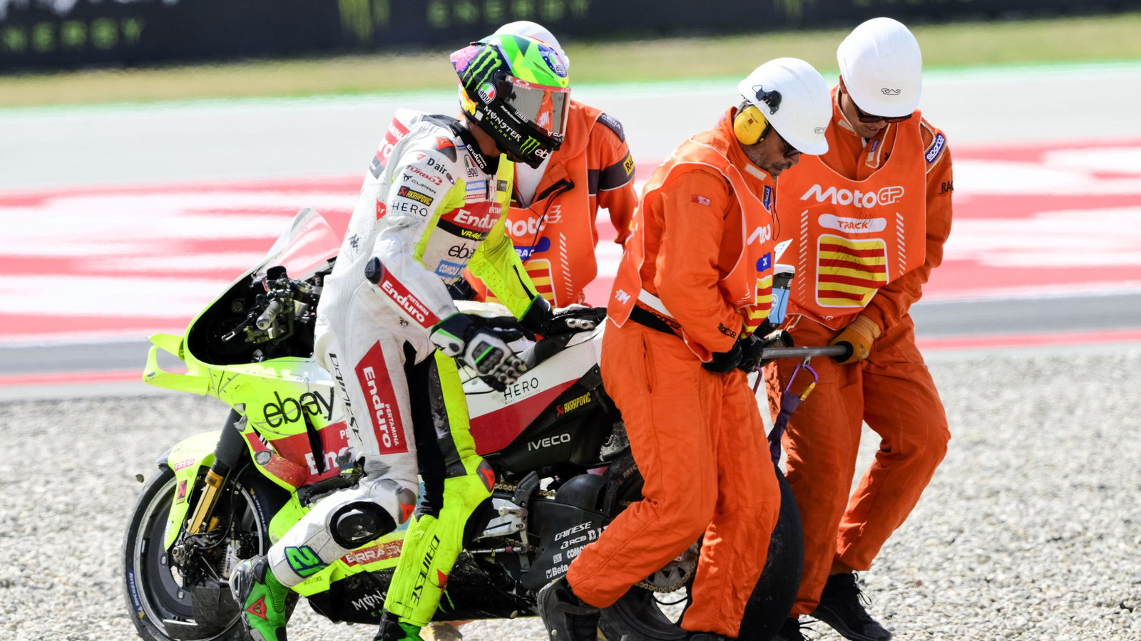 Franco Morbidelli, crash, 2025 Catalan MotoGP