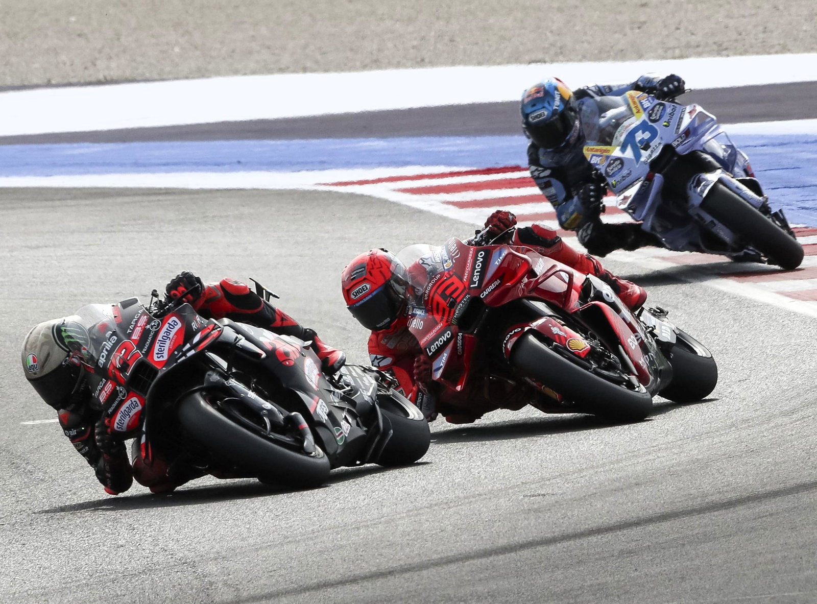 Marco Bezzecchi, Marc Marquez, Alex Marquez, 2025 San Marino MotoGP Sprint