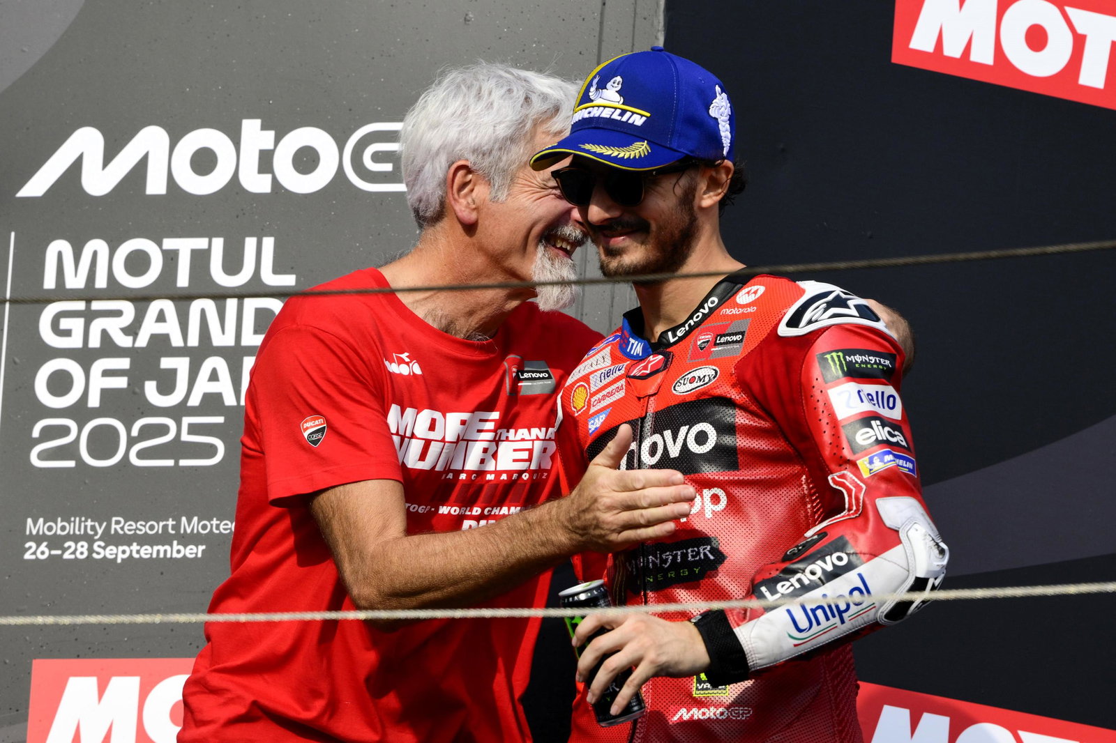 Francesco Bagnaia, Gigi Dall’Igna, 2025 Japanese MotoGP