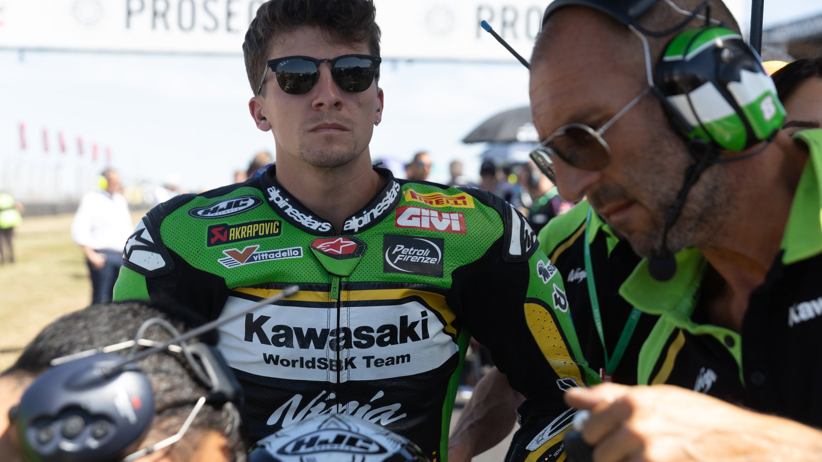 Garrett Gerloff, 2025 UK WorldSBK, grid. Credit: Gold and Goose.