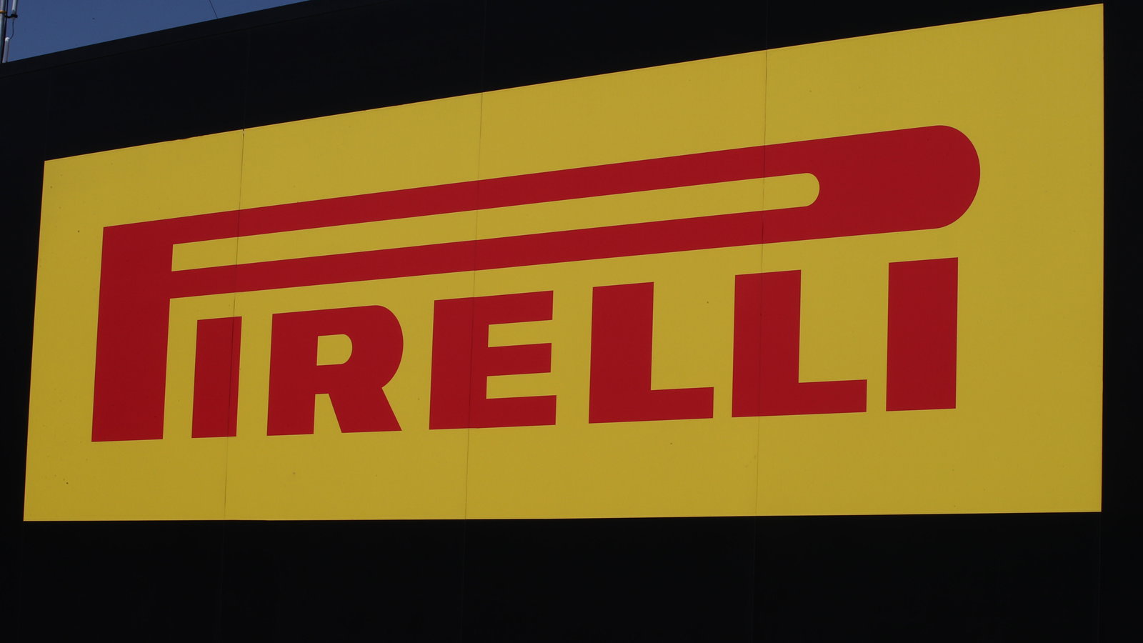 Pirelli logo on the side of a trailer at the 2025 Catalan MotoGP. Credit: Gold and Goose.