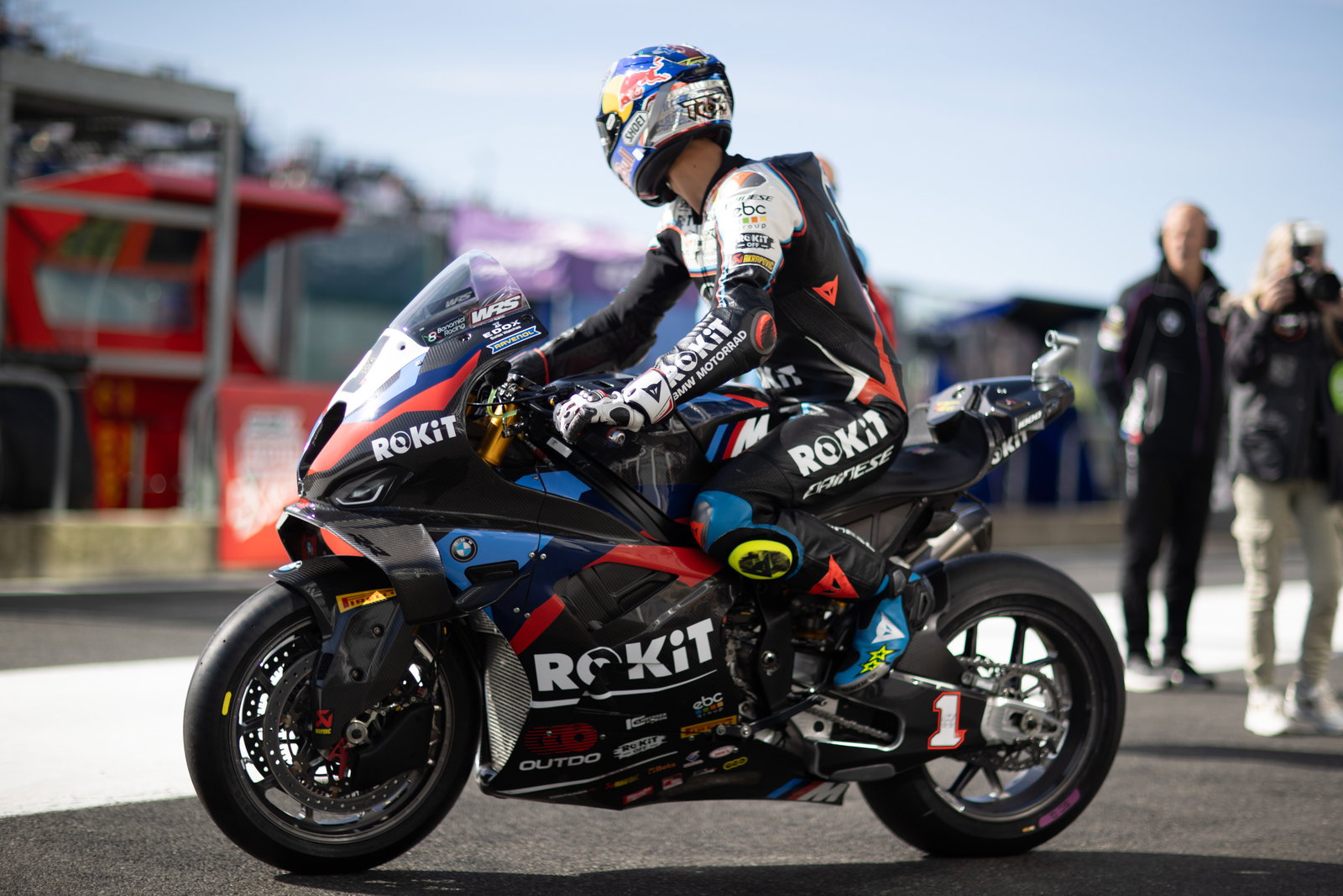 Toprak Razgatlioglu, 2025 French WorldSBK, pit lane. Credit: Gold and Goose.