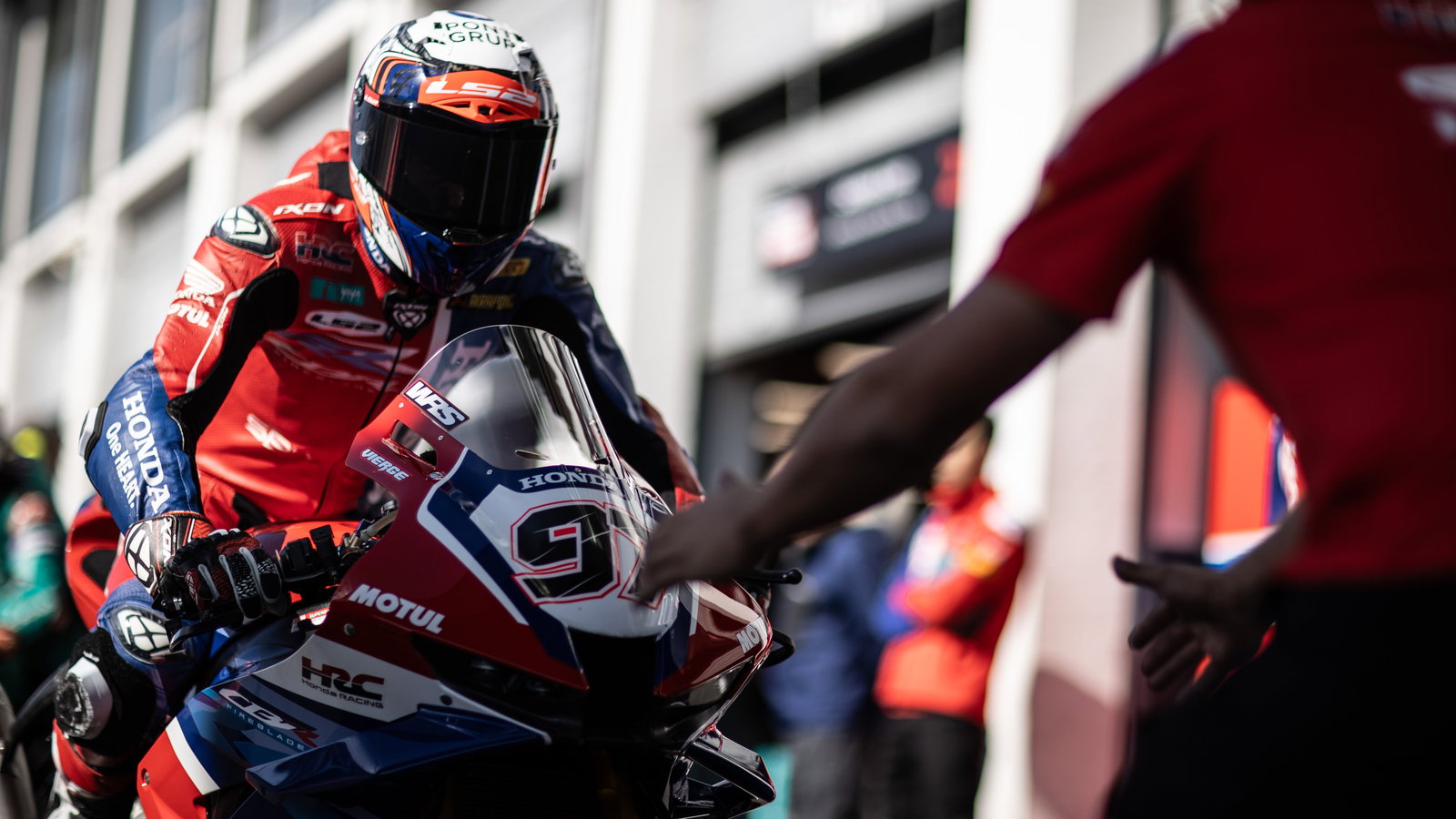 Xavi Vierge, 2025 French WorldSBK, pit lane. Credit: Gold and Goose.