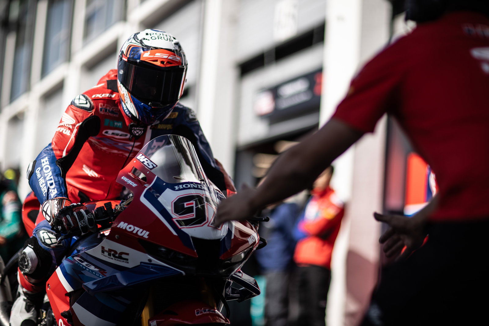 Xavi Vierge, 2025 French WorldSBK, pit lane. Credit: Gold and Goose.