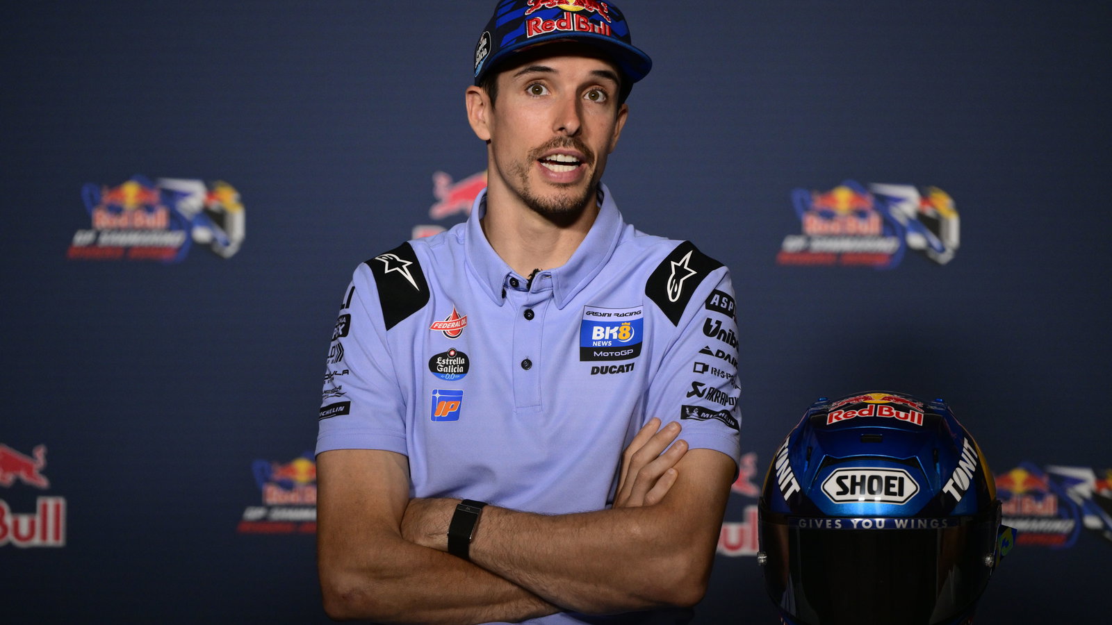 Alex Marquez, 2025 MotoGP San Marino Grand Prix, press conference. Credit: Gold and Goose.