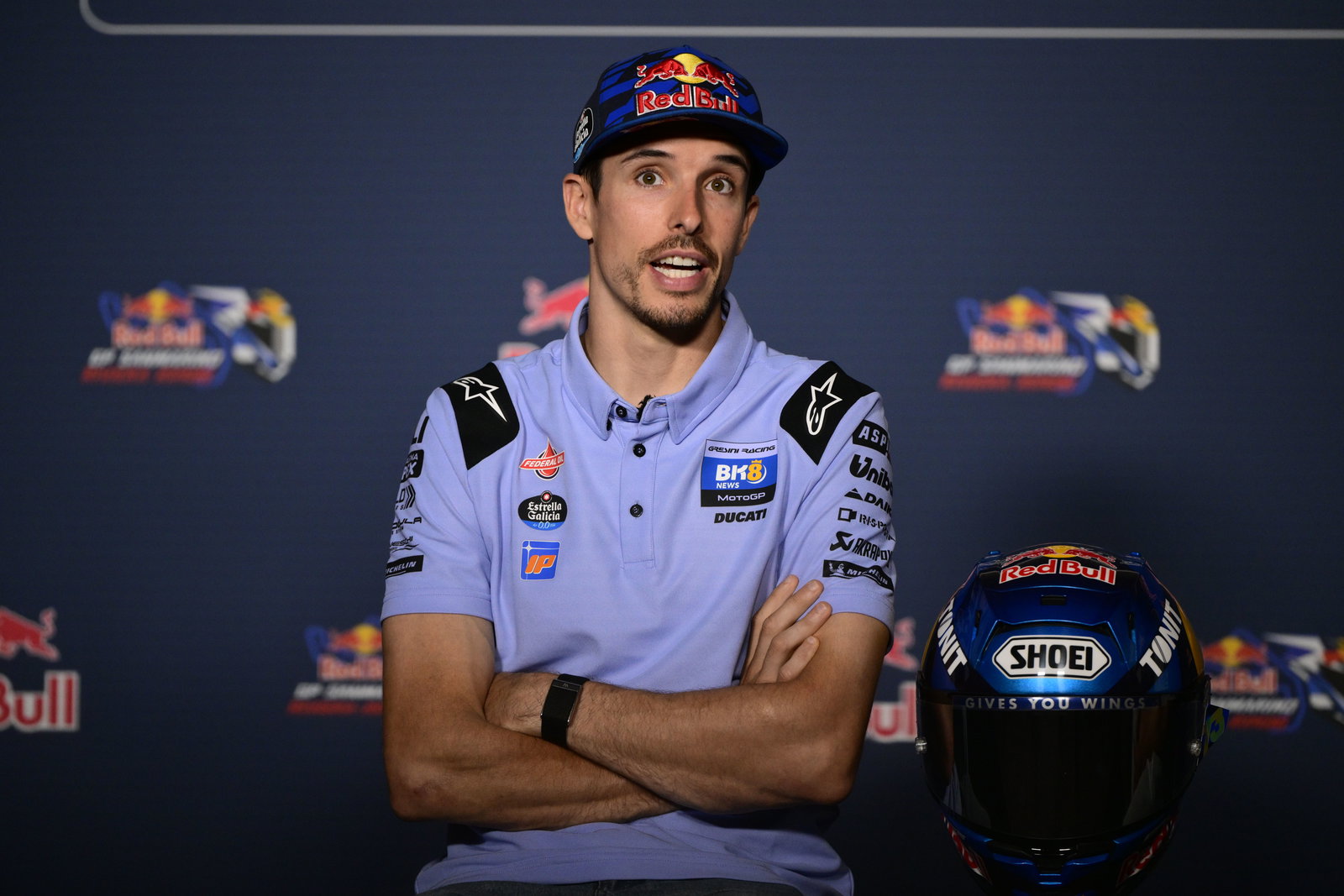 Alex Marquez, 2025 MotoGP San Marino Grand Prix, press conference. Credit: Gold and Goose.