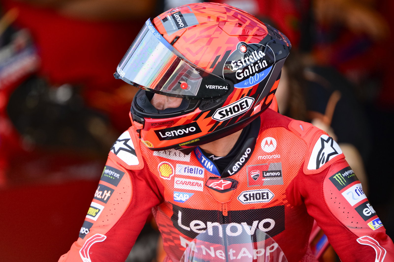 Marc Marquez, 2025 MotoGP San Marino Grand Prix, pit lane. Credit: Gold and Goose.