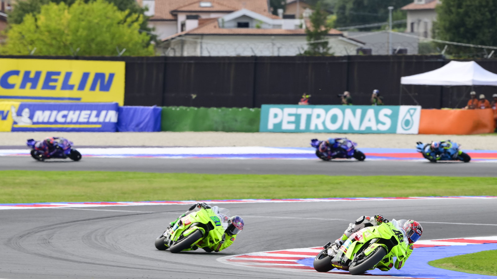 Fabio Di Giannantonio, Franco Morbidelli, 2025 MotoGP San Marino Grand Prix, Sprint. Credit: Gold and Goose.