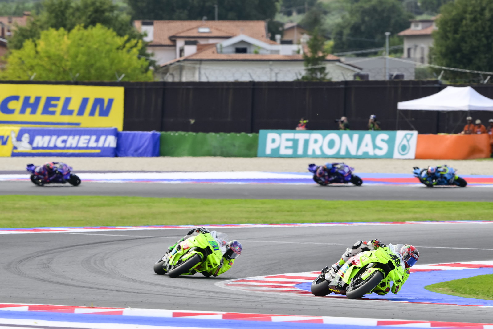 Fabio Di Giannantonio, Franco Morbidelli, 2025 MotoGP San Marino Grand Prix, Sprint. Credit: Gold and Goose.