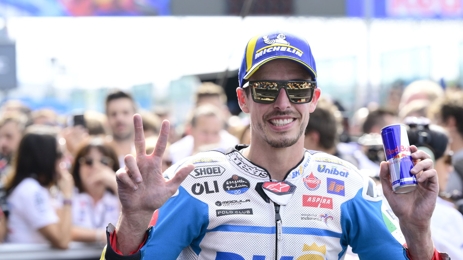 Alex Marquez, 2025 MotoGP San Marino Grand Prix, parc ferme. Credit: Gold and Goose.