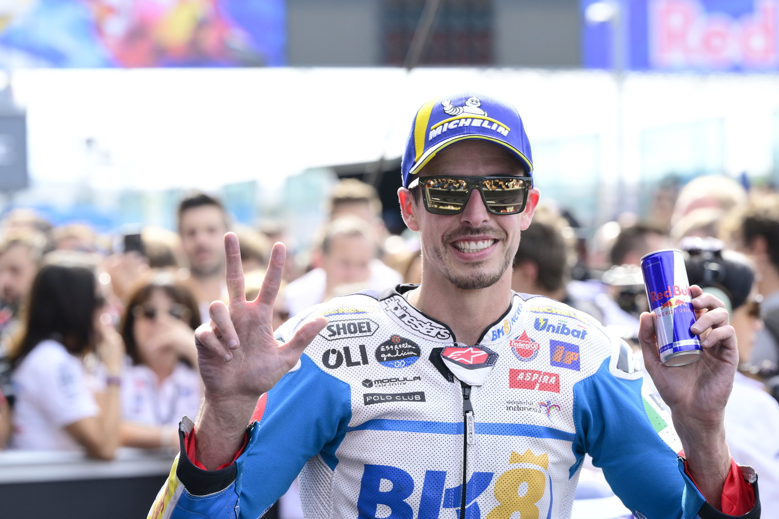 Alex Marquez, 2025 MotoGP San Marino Grand Prix, parc ferme. Credit: Gold and Goose.