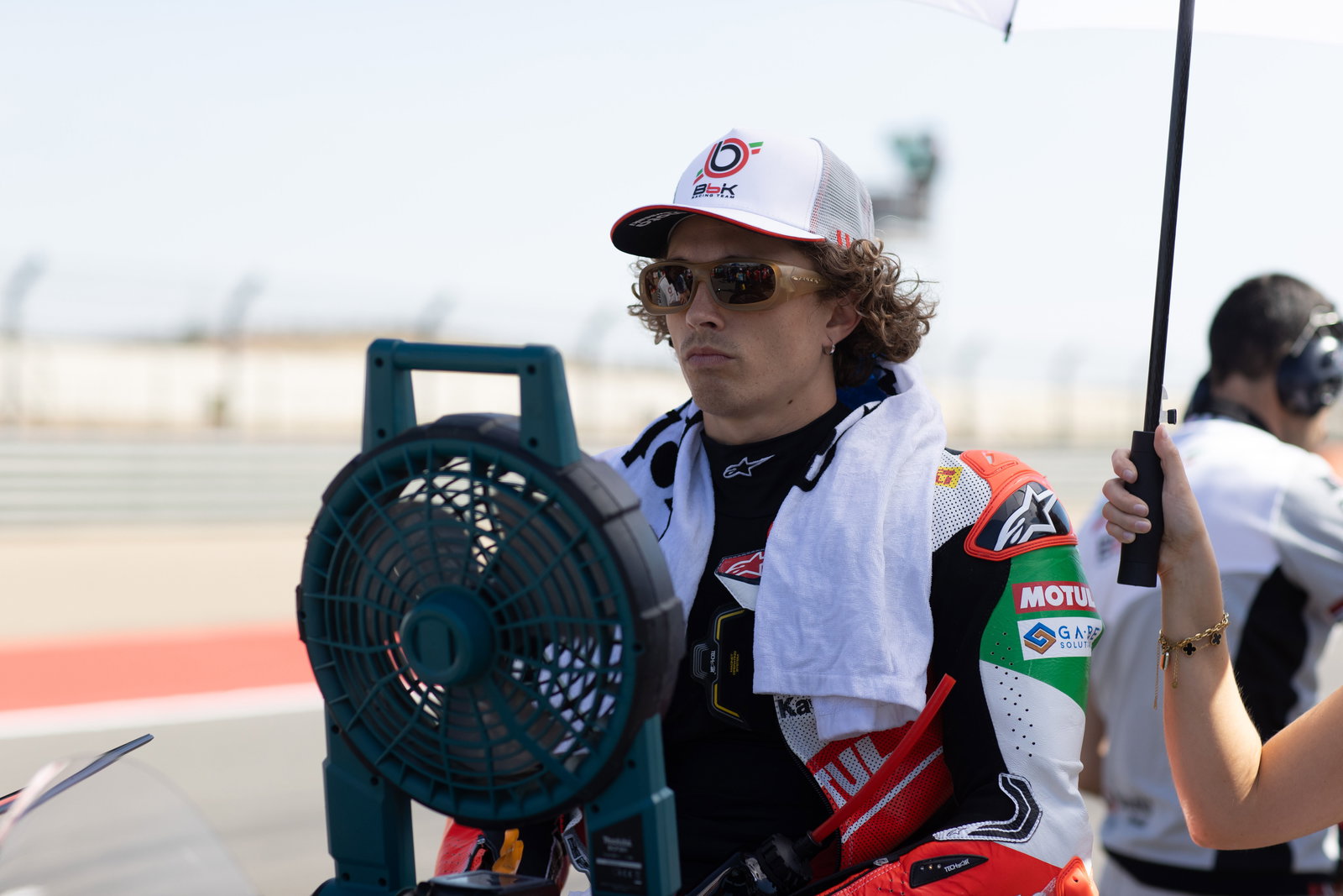 Axel Bassani, 2025 Aragon WorldSBK, grid. Credit: Gold and Goose.