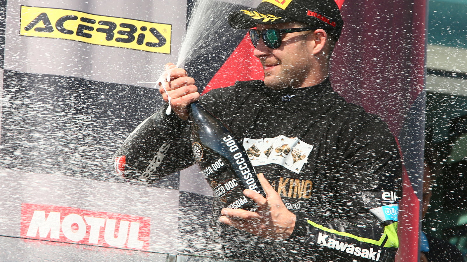 Joanthan Rea, 2018 French WorldSBK, podium. Credit: Gold and Goose.