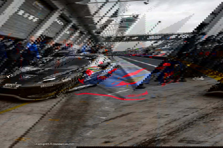 Verstappen raced a Red Bull-liveried Ferrari GT3 car