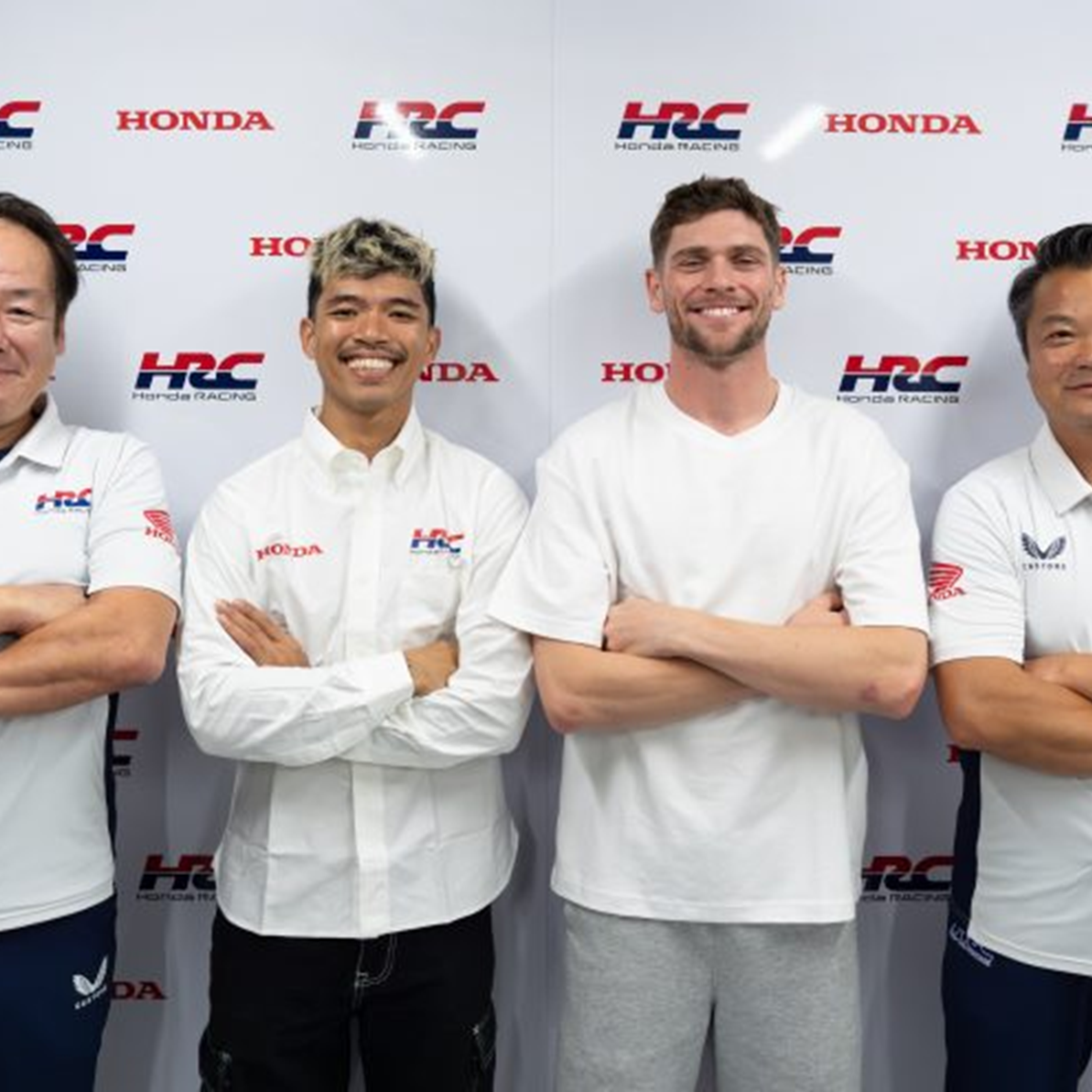 Somkiat Chantra and Jake Dixon with HRC management. Credit: HRC.