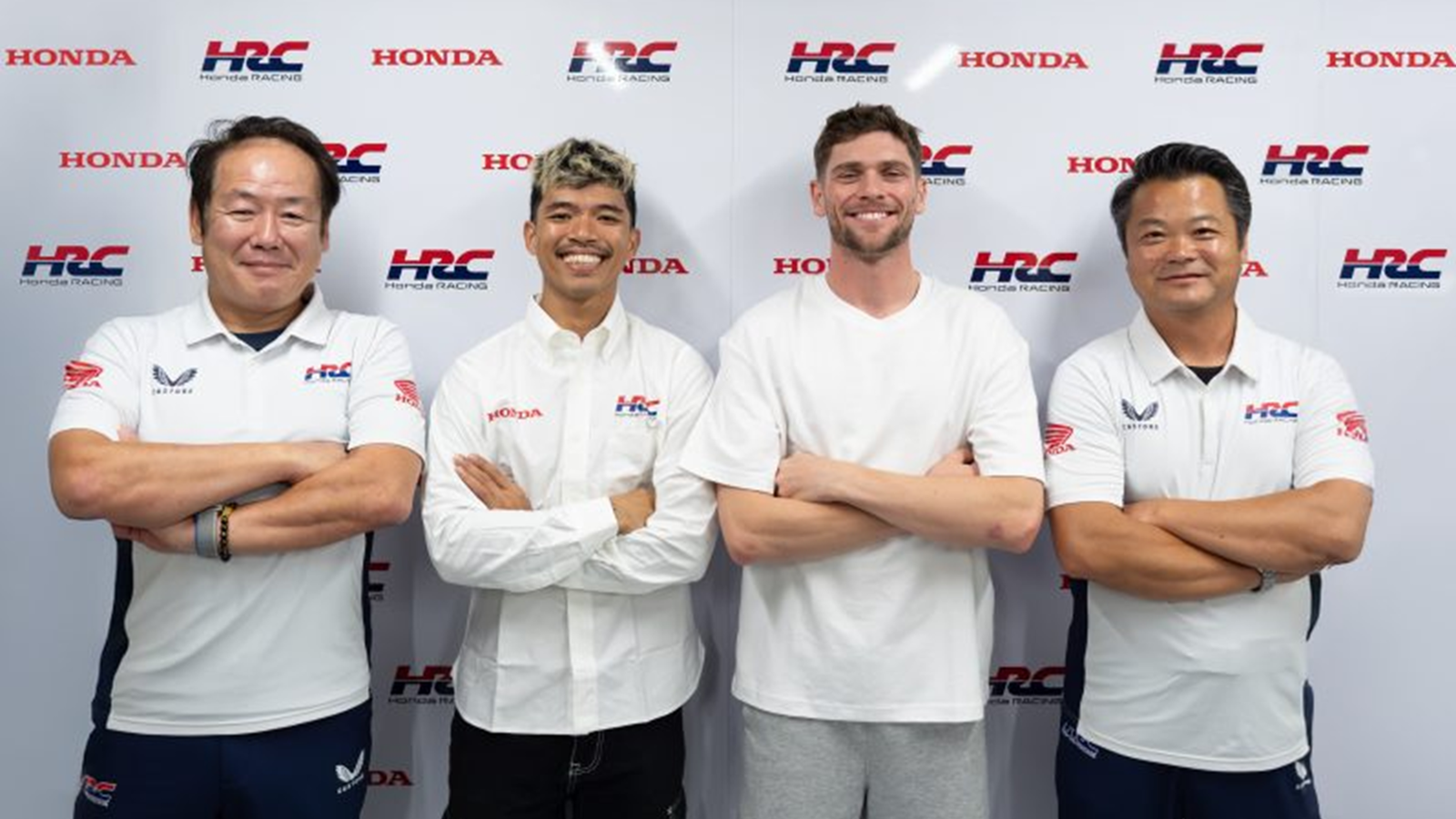 Somkiat Chantra and Jake Dixon with HRC management. Credit: HRC.